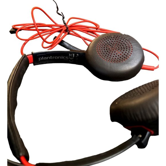 Plantronics Blackwire C5220 Black/Red On the Ear Headsets Microphone - Picture 6 of 6